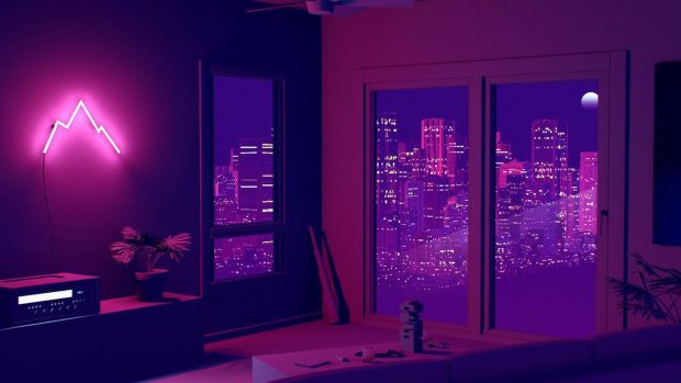 Aesthetic Purple Wallpaper 1920x1080.