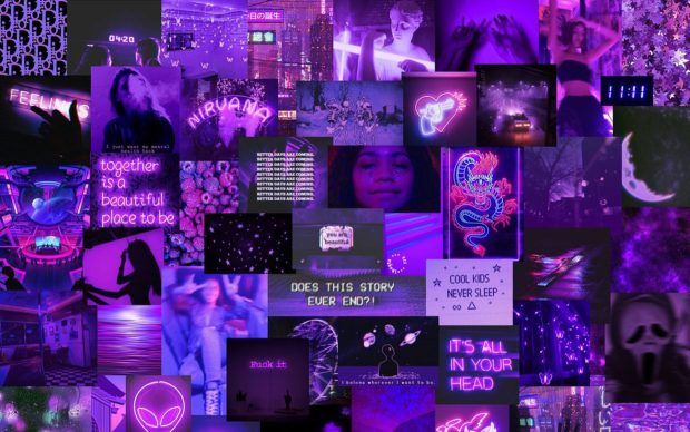 Aesthetic Purple Wallpaper Computer.