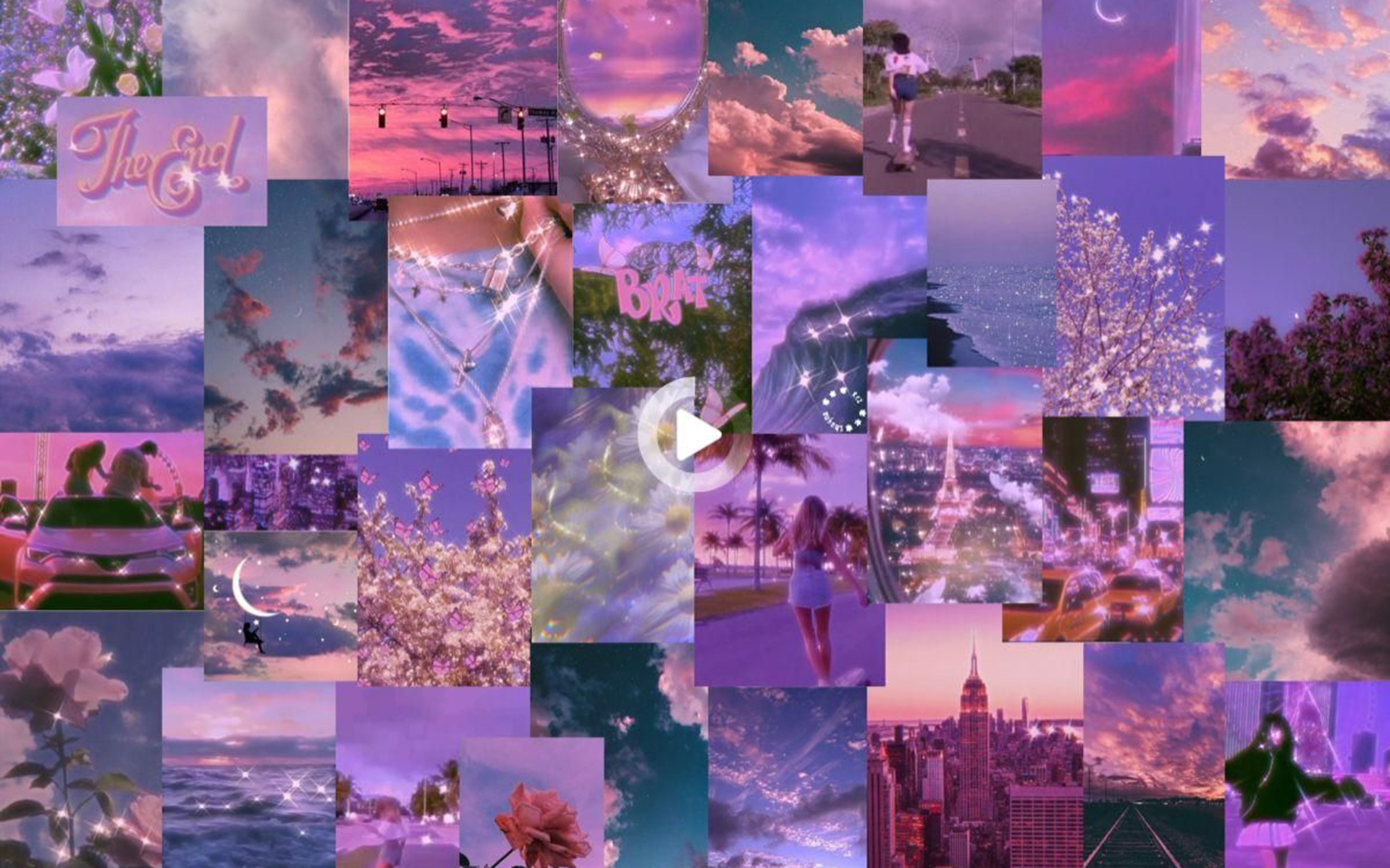 Aesthetic Purple Wallpaper Collage  Fondos de pantalla pc Fondos de  pantalla Fondos