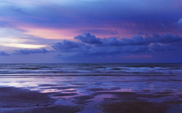 Aesthetic Purple Wallpaper HD Beach.
