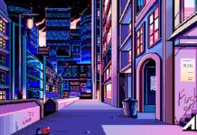 Aesthetic Purple Wallpaper HD Night City.