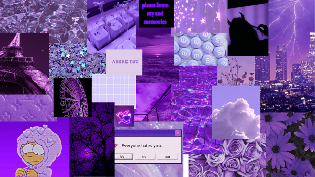 Aesthetic Purple Wallpaper for Desktop.