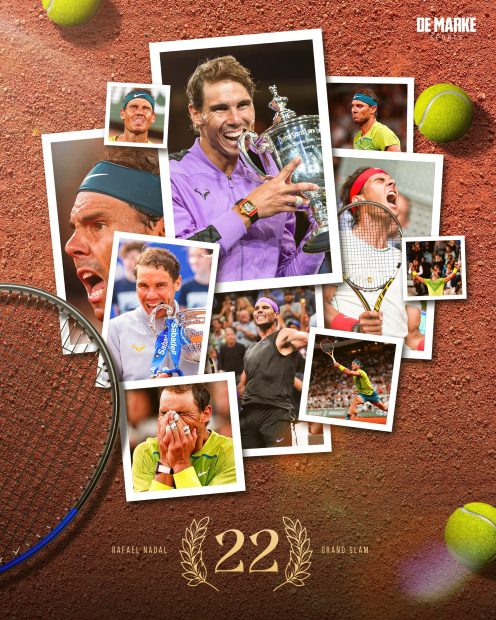 Aesthetic Rafael Nadal Roland Garros 2022 Champions Wallpaper HD.