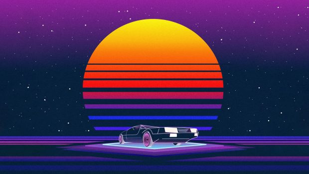 Aesthetic Retrowave Wallpaper HD.