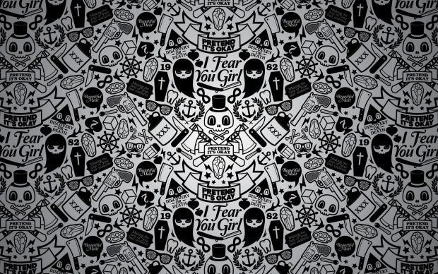 Aesthetic Sugar Skull Wallpaper HD.