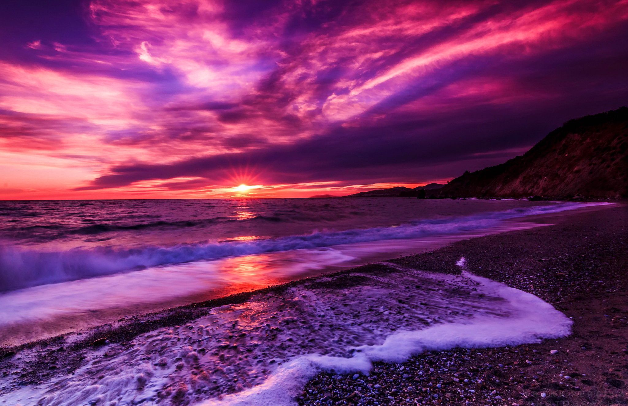 Aesthetic  Pink Sunset Wallpaper Download  MobCup