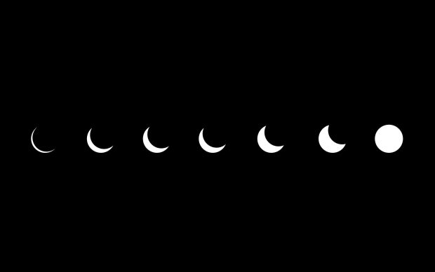 Aesthetic Wallpaper Black Wallpaper HD 1080p Moon Phase.