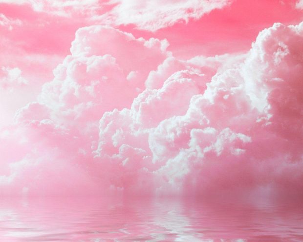 Aesthetic Wallpaper Pink Wallpaper Sky Cloud.