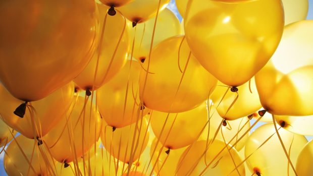 Aesthetic Wallpaper Yellow Wallpaper Balloon.