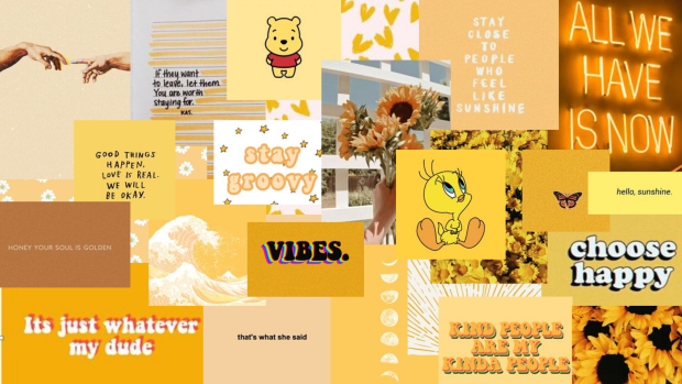 Aesthetic Wallpaper Yellow Wallpaper Collage.