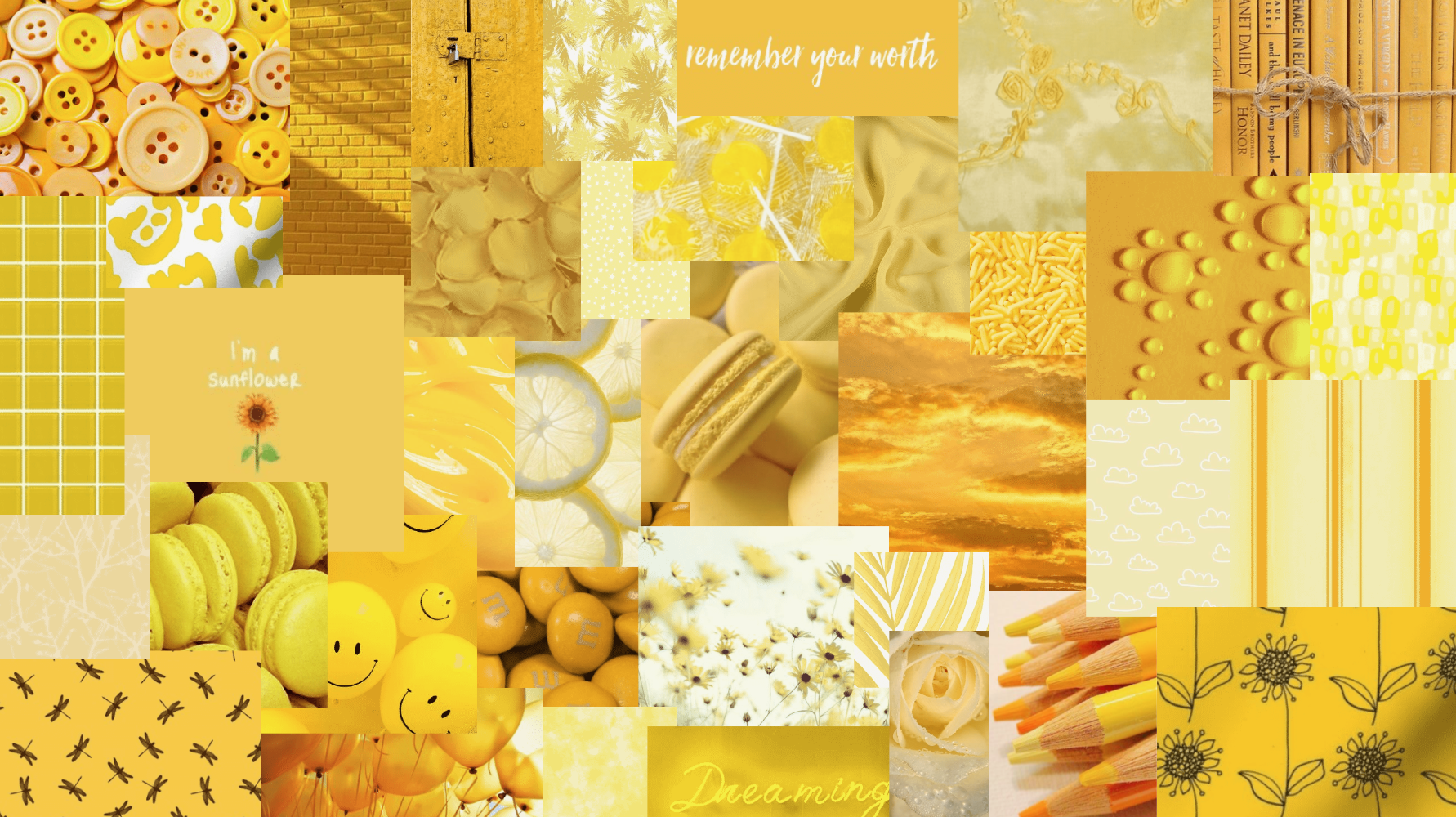 Aesthetic Wallpaper Yellow Wallpaper Collage Yellow Vibe. 