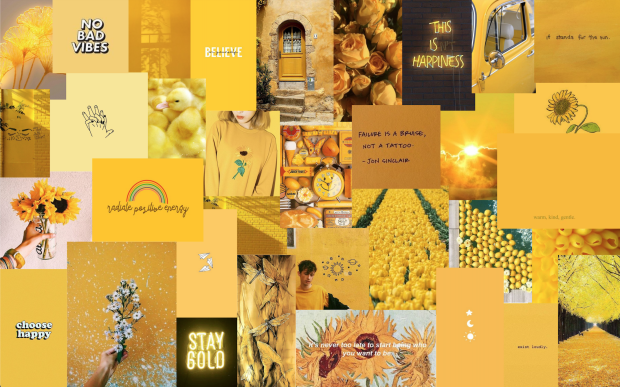 Aesthetic Wallpaper Yellow Wallpaper Desktop.