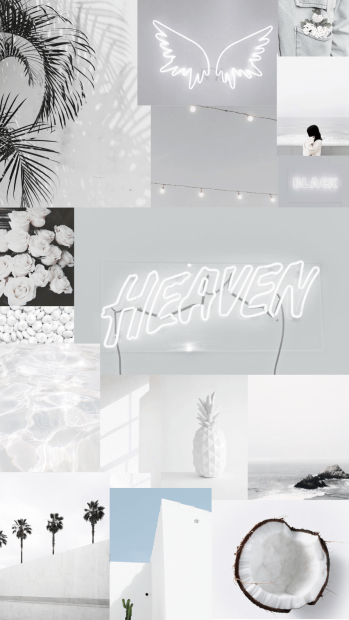 Aesthetic White Wide Screen Wallpaper HD.