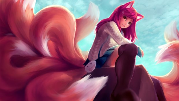 Ahri Wide Screen Wallpaper.