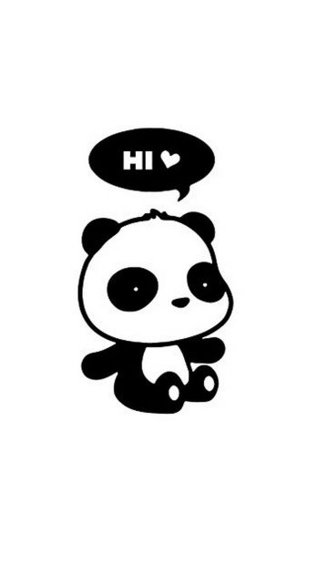 All White Cute Panda Wallpaper HD.