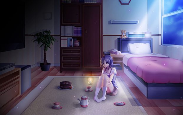 Anime Bedroom Wallpaper High Quality.