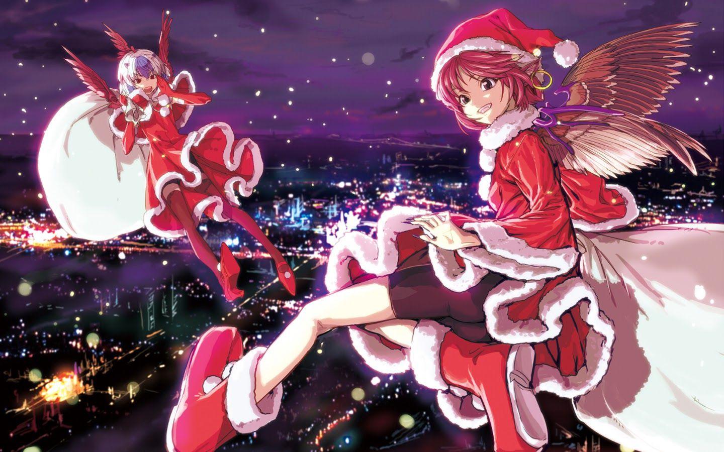 Pretty anime christmas girl cute christmas holiday anime new year  winter HD wallpaper  Peakpx