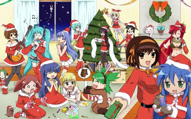 Anime Christmas Wide Screen Wallpaper HD.