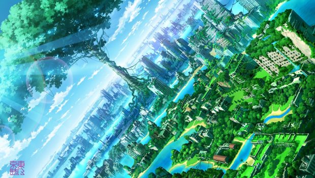 Anime City Background High Quality.