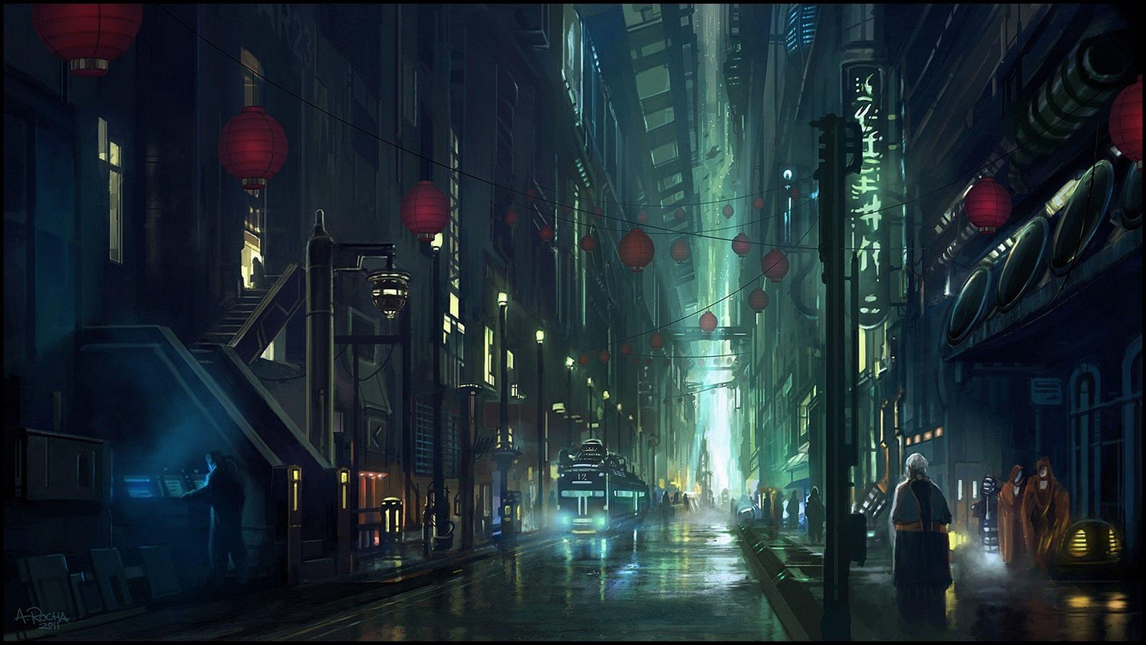 Anime City Backgrounds HD Free download 