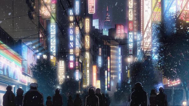 Anime City Wallpaper HD Free download.