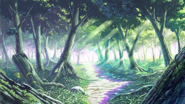 Anime Forest Wide Screen Backgrounds HD.