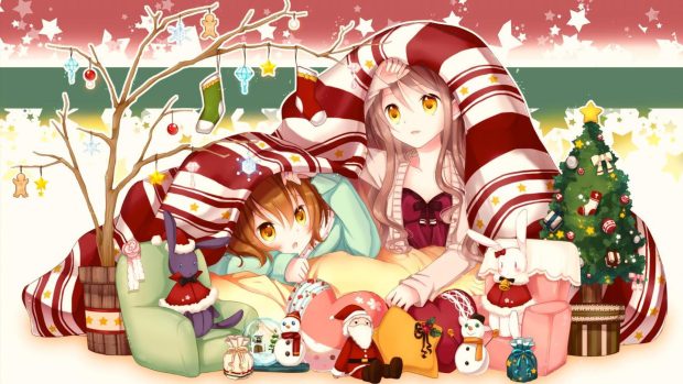 Anime Girl Christmas Wallpaper HD.
