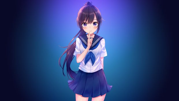 Anime Girl Cute Background HD.