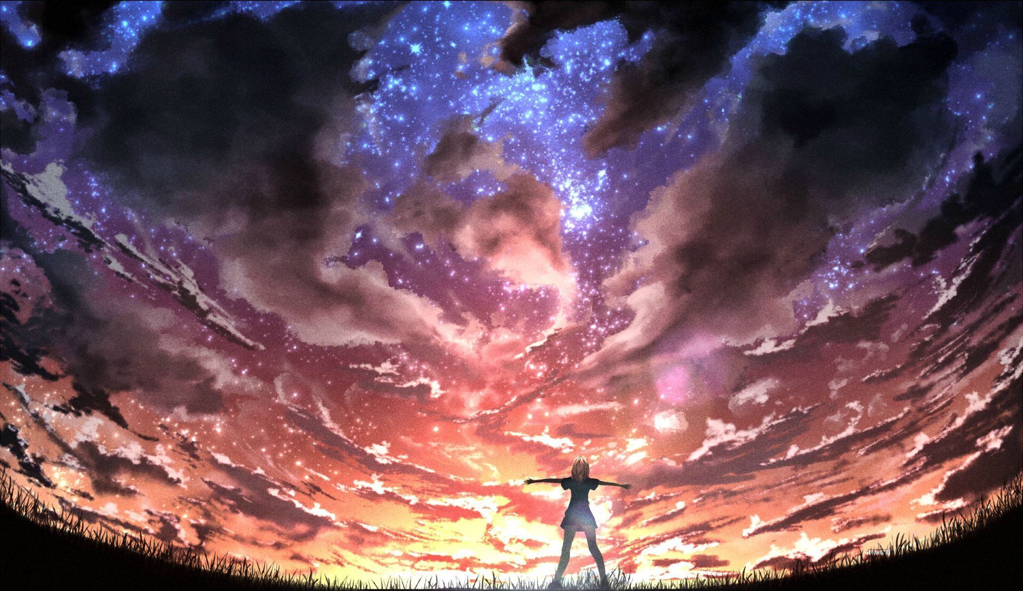 Wallpaper ID 517351  birds sky ultrawide Floating Castle anime 2K  ultrawide anime girls castle clouds free download