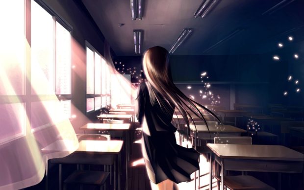 Anime School Wide Screen Backgrounds.