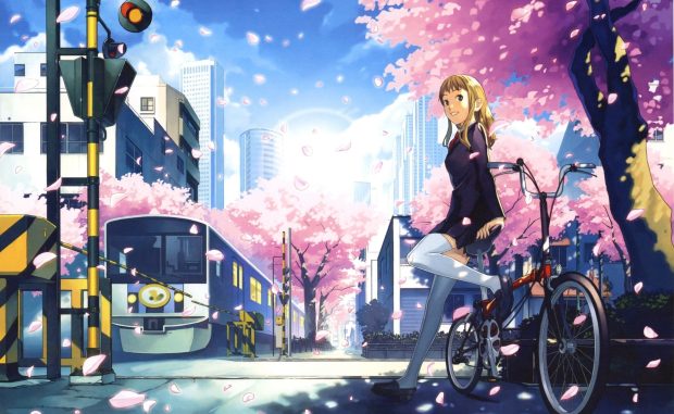 Anime Wide Screen Wallpaper Spring Japan.