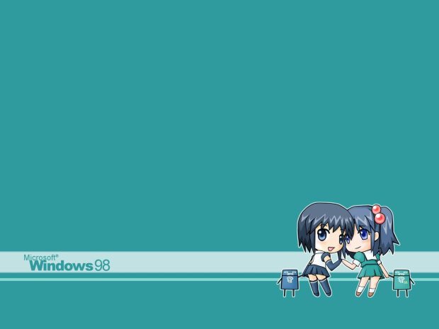 Anime Windows 98 Wallpaper HD.