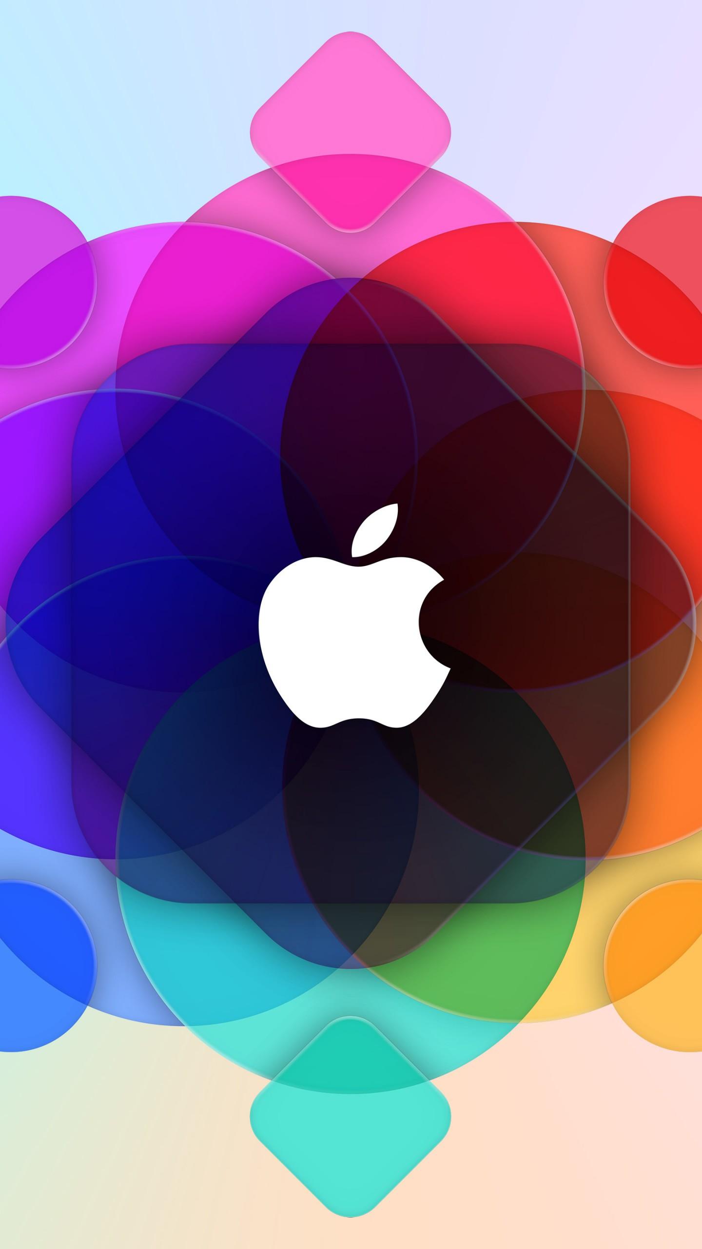 Colorful gradient Apple logo wallpapers for iPhone