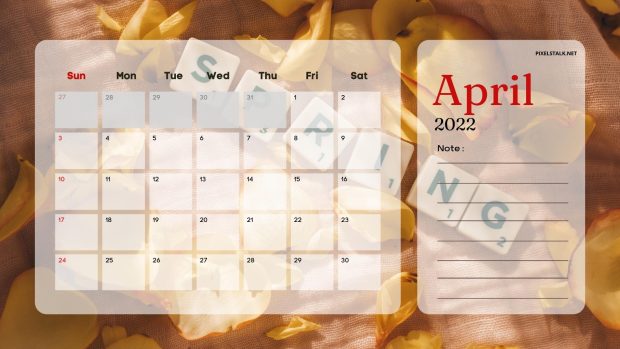 April 2022 Calendar Backgrounds 1080p.