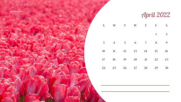 April 2022 Calendar Backgrounds High Quality.