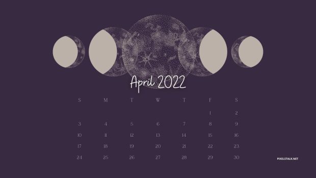 April 2022 Calendar HD Wallpaper Free download.