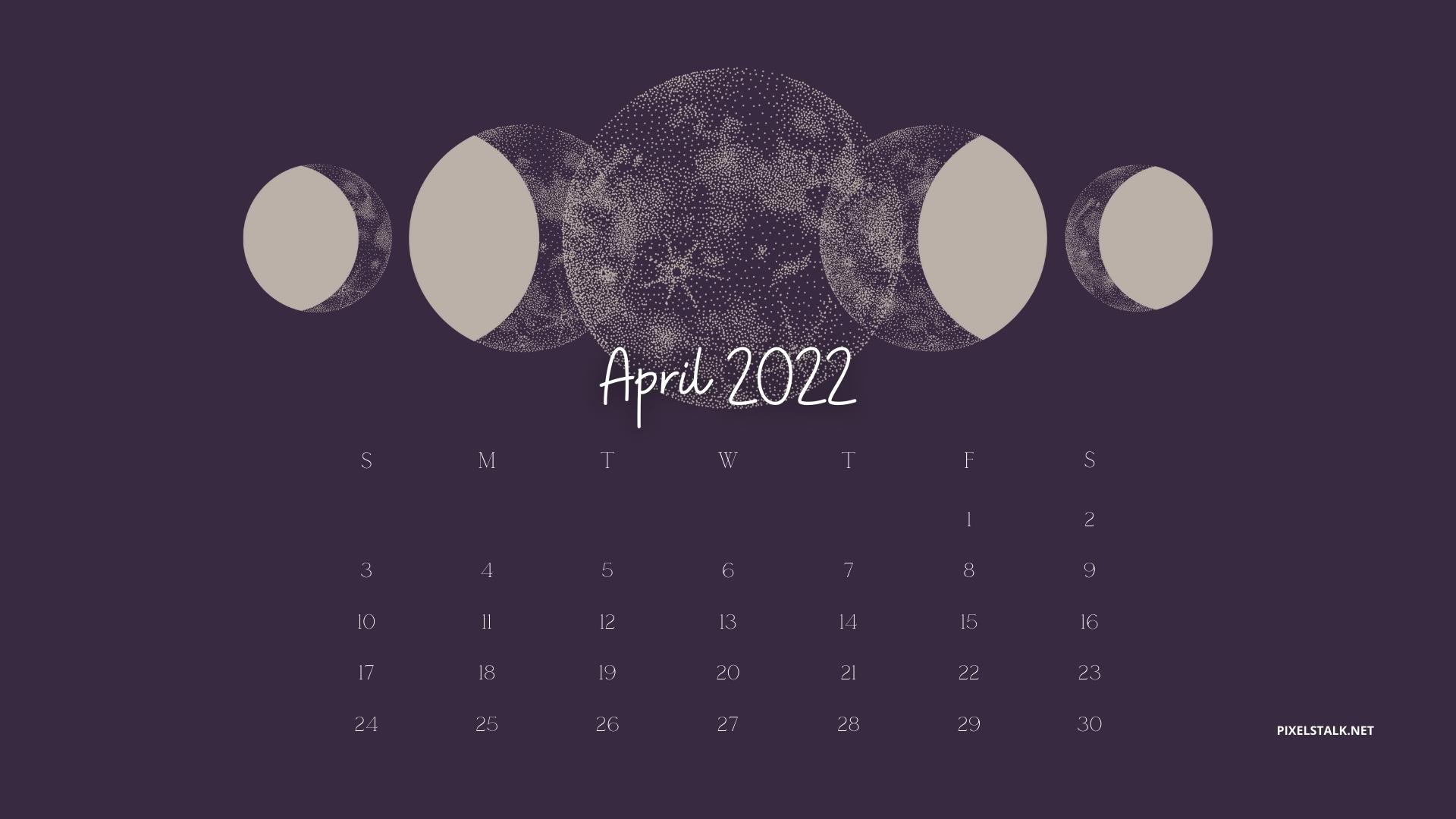April 2022 Calendar Desktop Wallpapers 