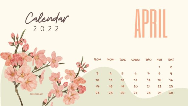 April 2022 Calendar Wallpaper.