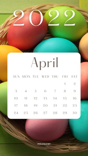 April 2022 Calendar Wallpaper Easter Backgrounds.
