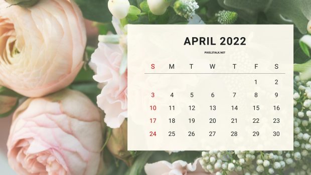 April 2022 Calendar Wallpaper Flower Backgrounds.