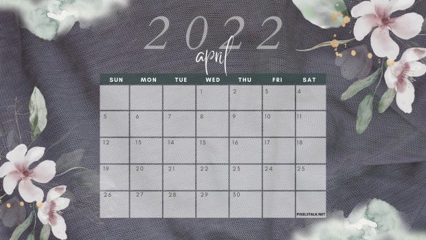 April 2022 Calendar Wallpaper HD 1080p.