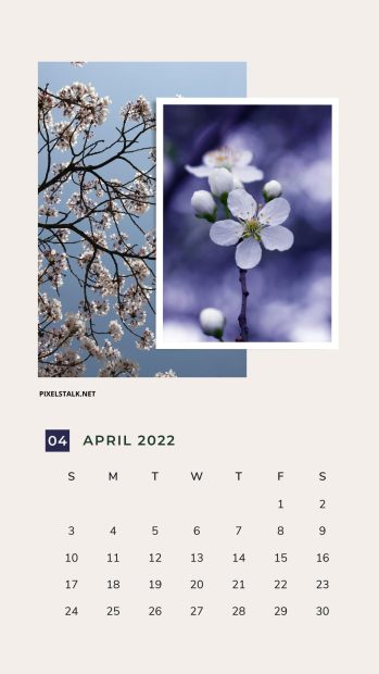 April 2022 Calendar Wallpaper HD Free download.