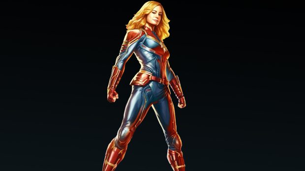 Art Captain Marvel Wallpaper HD.