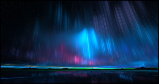 Art Northern Lights Wallpaper HD.