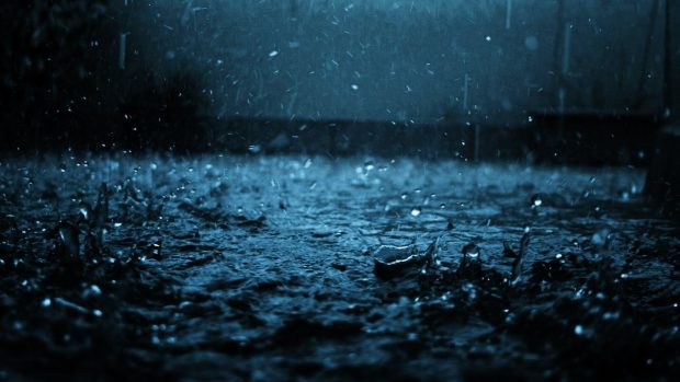 At Night Rain Background HD.