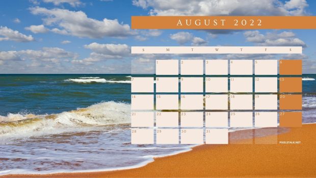 August 2022 Calendar Background Desktop.
