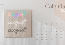 August 2022 Calendar Background HD Free download.