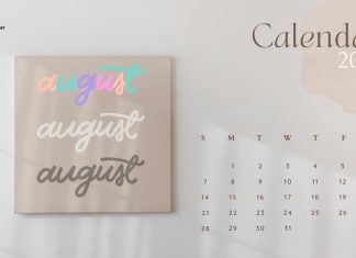 August 2022 Calendar Background HD Free download.