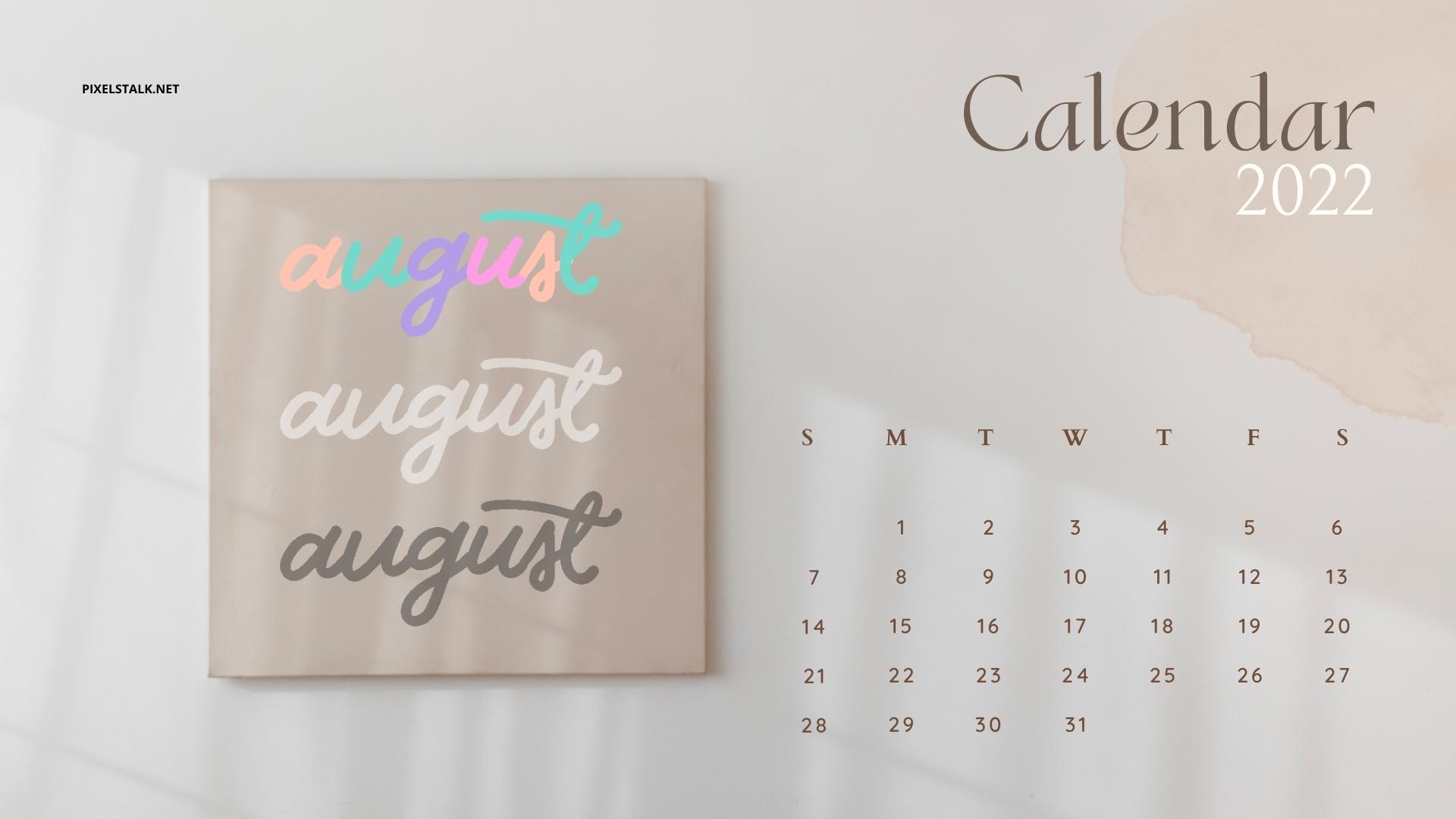August 2022 Calendar Backgrounds HD 