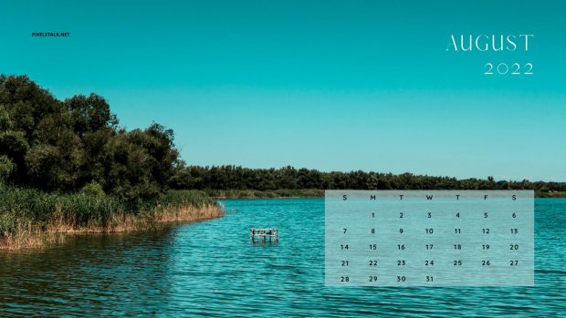 August 2022 Calendar Desktop Wallpaper.